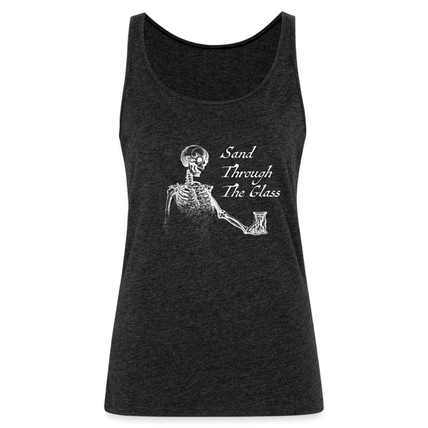 Sand Through the Glass - Women's Longer Length Fitted Tank - charcoal grey