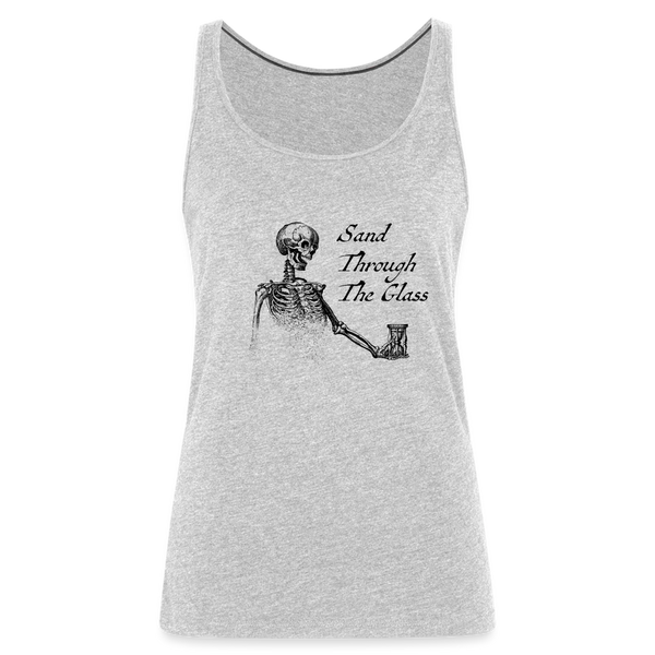 Sand Through the Glass - Women's Longer Length Fitted Tank - heather gray