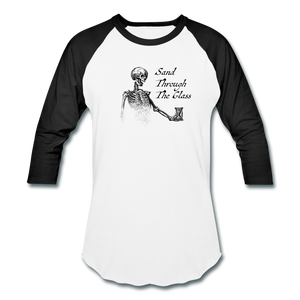 Sand Through the Glass - Baseball T-Shirt - white/black