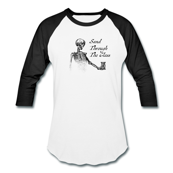 Sand Through the Glass - Baseball T-Shirt - white/black